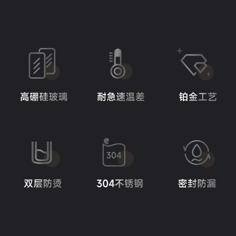 苏泊尔双层玻璃杯泡茶杯子耐热带过滤网车载办公室水杯304不锈钢茶滤高硼硅玻璃高清大图