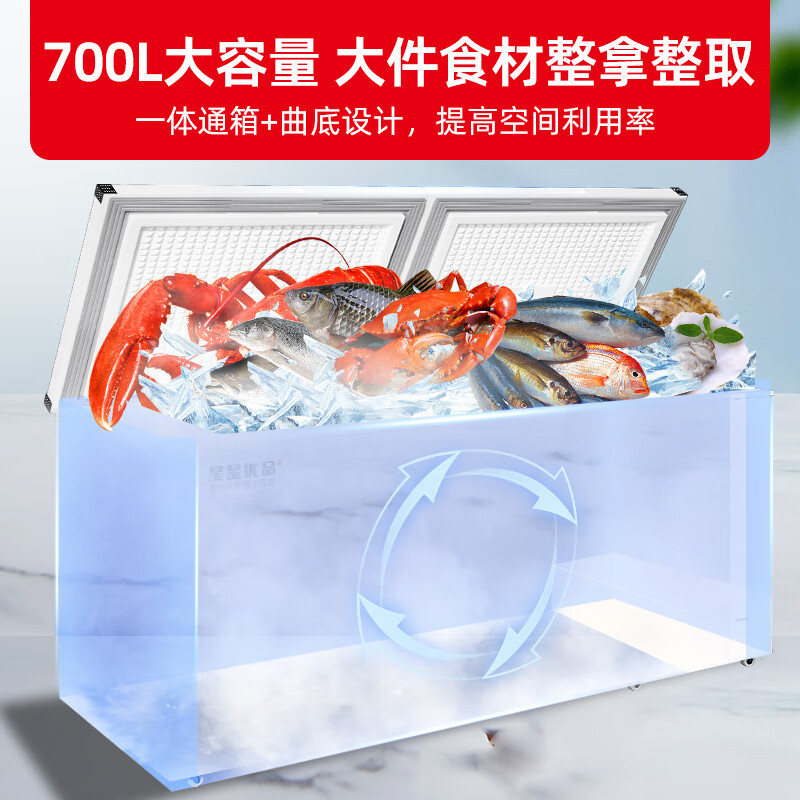 星星优品700升商用冰柜冷藏冷冻转换柜 保鲜强劲冷冻超市便利店大容量节能省电 可达零下负26度 BD/BC-700C/U高清大图
