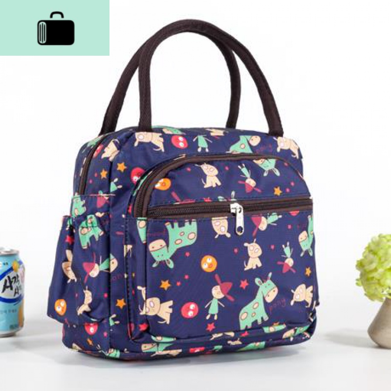 上班拎的小布包手提时尚袋子女式便携小拎包零钱奶奶帆布两用拎包NEW LAKE女士钱包/卡包 浅灰色深蓝底小马-4WI