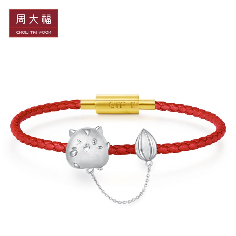 周大福珠宝首饰动物转运珠925银吊坠AB39466