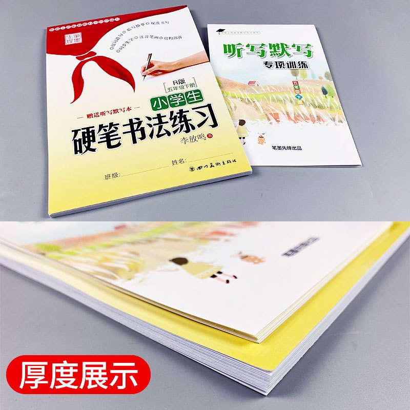 [正版]人教版 2023春小学生硬笔书法练习写字五年级下册人教版RJ李放鸣小学生语文同步字帖5年级下册铅笔钢笔字帖硬笔