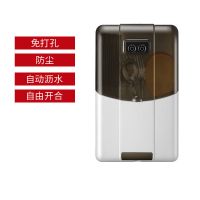 筷子收纳盒多功能家用消毒筷子笼防霉厨房沥水篮壁挂式置物架筷笼 月光灰 普通防尘