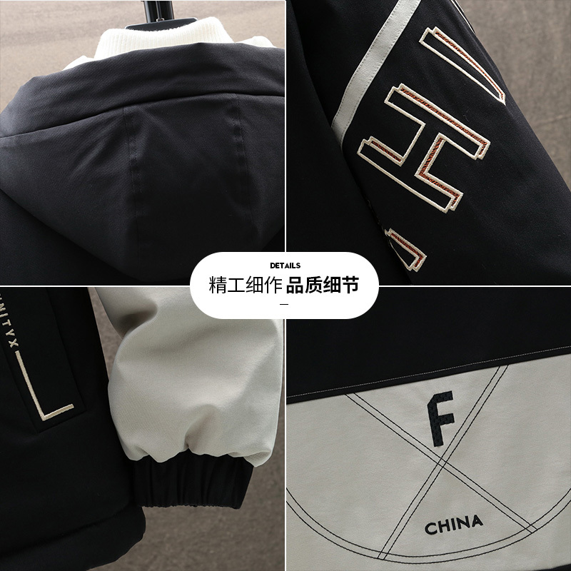 BaLuoShang棉衣男2020新款秋冬季外套加绒加厚潮牌棉袄羽绒潮流男士保暖棉服风衣