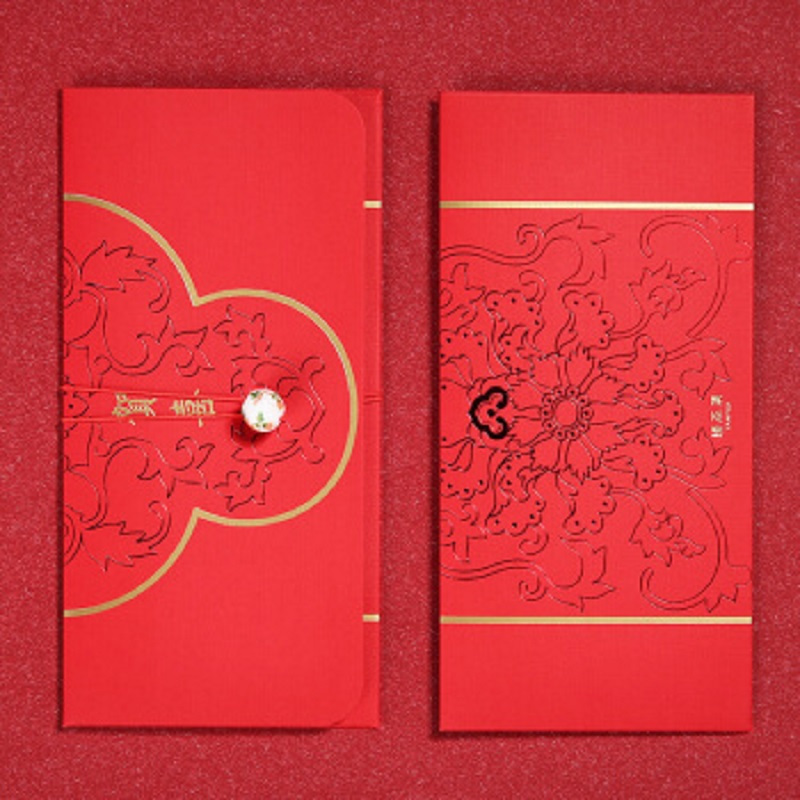 东龙浩宇 2018创意中式结婚红包利是封婚庆千元红包袋改口红包 盛唐牡丹红包 单个装