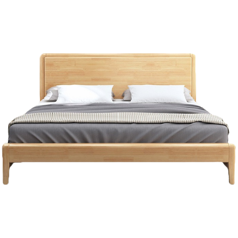 璎蕙实木床+床垫高清大图