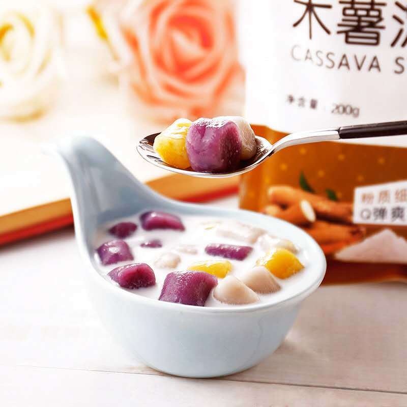 新良木薯淀粉木薯粉芋圆粉淀粉烧仙粉 阿达子芋圆甜品原料200g*3袋高清大图