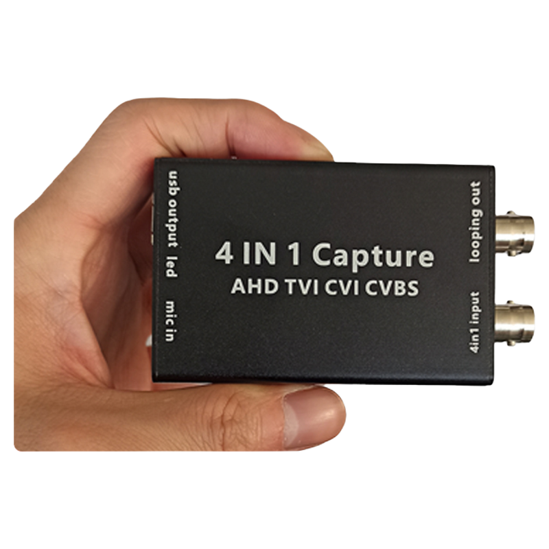 TVI视频采集卡CVBS AHD CVI输入转USB出1080P电脑手机 8M 4合1采集卡