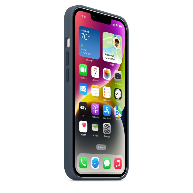 适用于Apple 苹果iPhone14手机壳 保护壳硅胶/保护套(平替款 非原装) 风暴蓝