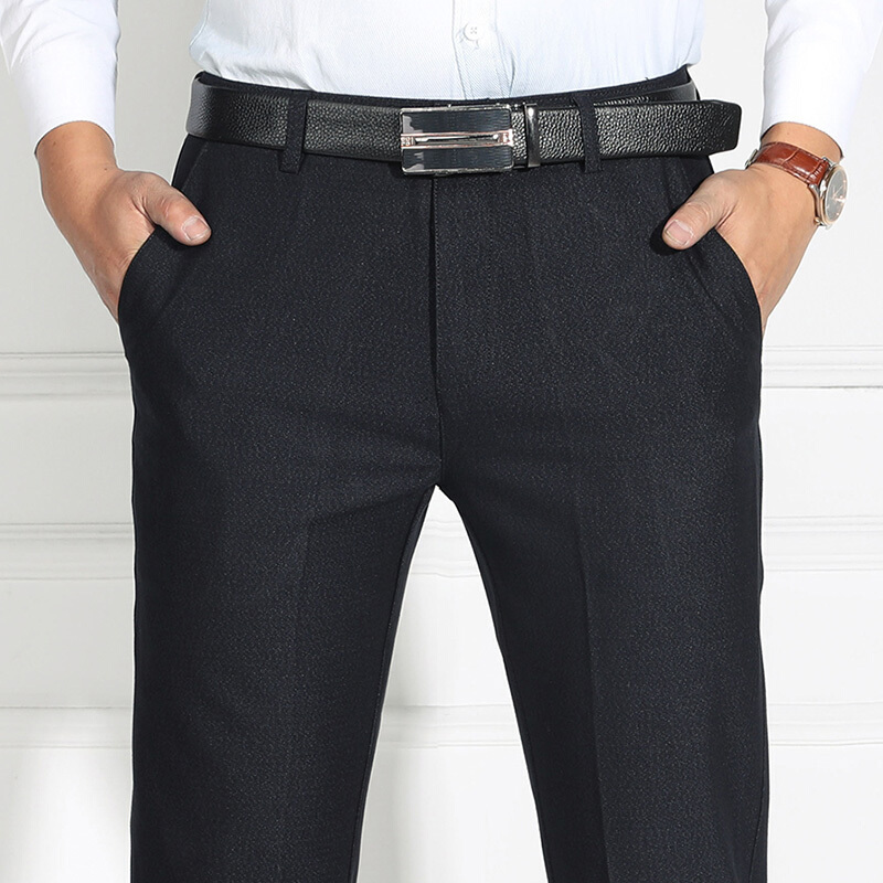 中年男裤春夏季休闲裤男中老年人宽松西裤爸爸装薄款长裤子40岁50灰色