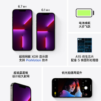 2021款Apple/苹果 iPhone 13 Pro 6.1英寸 全新原装未激活 移动联通电信5G全网通手机 双卡无锁 1T 石墨黑色 港版