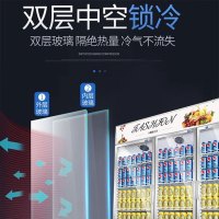 寒箭展示柜饮料柜商用冰柜大小超市冰箱啤酒冷藏柜水果保鲜柜单门风冷上机组