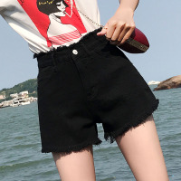 轻奢世家短裤女夏季新款韩版宽松显瘦学生热裤牛仔裤百搭ins破洞裤