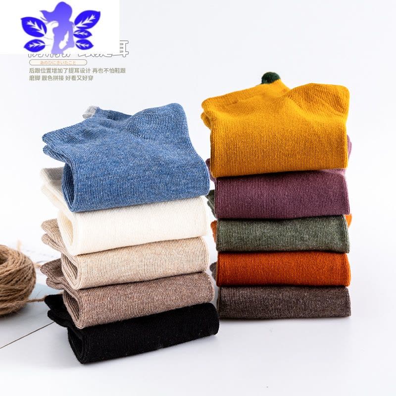 Ideamini袜子女短袜浅口ins潮女士春秋夏季薄款短筒日系船袜袜子图片