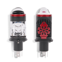 菁普华 汽车H4双光透镜直插式超亮 光近光一体透镜改装灯泡 30ml