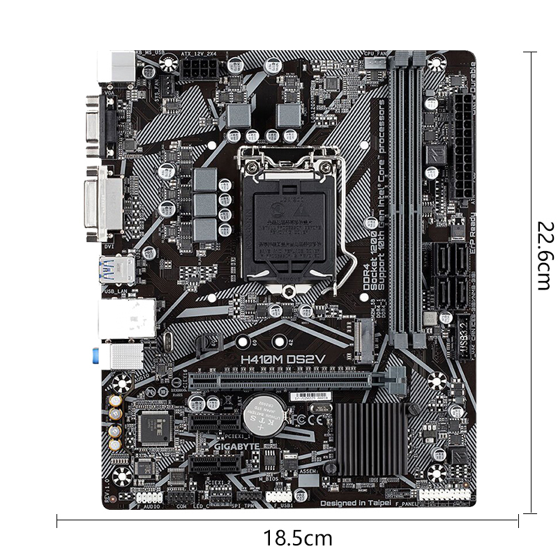 技嘉h410mds2v主板lga1200台式机游戏主板diy组装机游戏主板支持10代