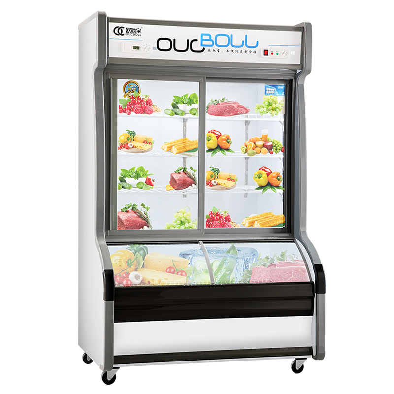 串串商用冷藏冷冻双温食品保鲜点菜展示柜视频介绍_欧驰宝(oucboll)1