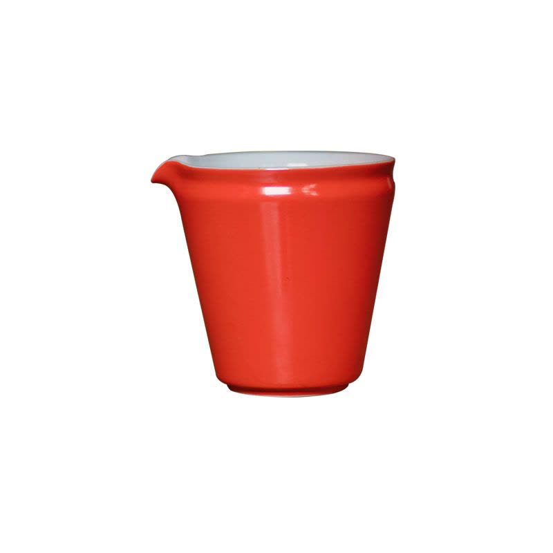 美帮汇原矿珊瑚红公道杯分茶器茶具陶瓷茶海茶道配件公杯分茶杯匀杯图片