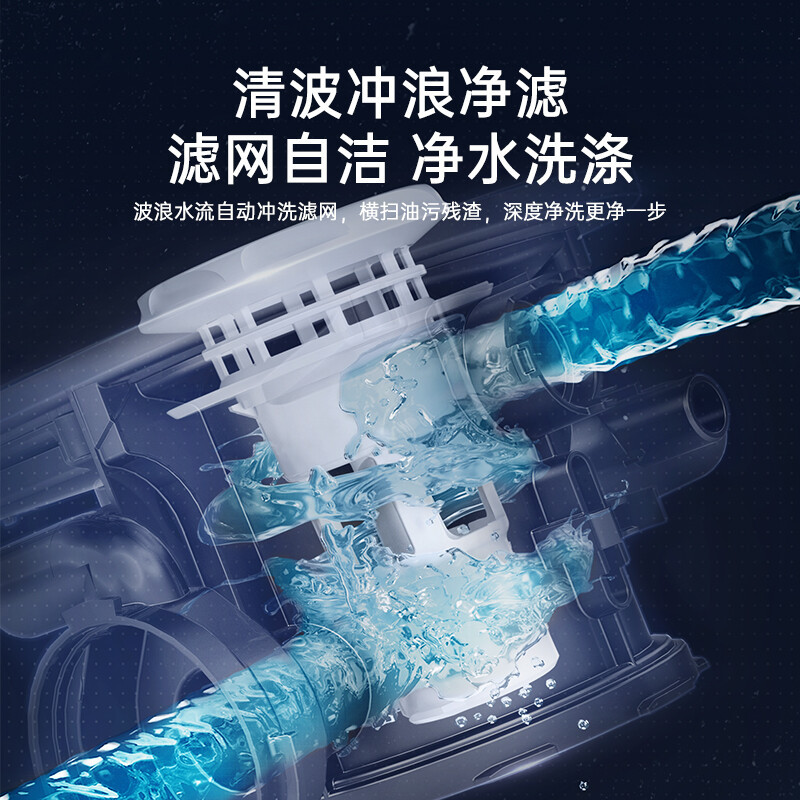 松下(Panasonic)洗碗机嵌入式13套大容量A1系列高温除菌热旋流烘干一体刷碗机 NP-WT3W1ZX珠光白高清大图