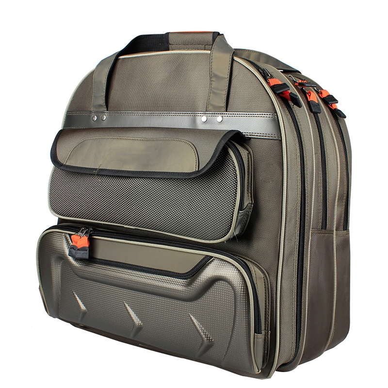 渔具包闪电客鱼护包背包三层加厚防水鱼具包硬壳渔护包双肩钓鱼包