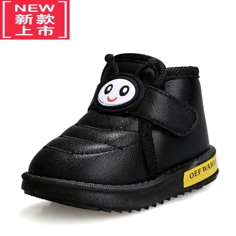 可莉允儿童马丁靴2021冬男童棉鞋儿童雪地靴宝宝鞋女童靴子短靴加棉皮靴图片