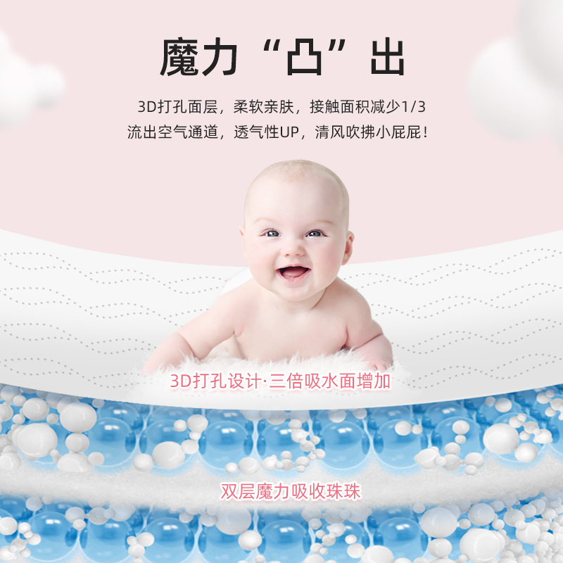 南极人云柔丝滑拉拉裤XXL68片(13-18Kg)加加大码一体裤全包臀超薄透气男女宝宝通用尿不湿学步裤