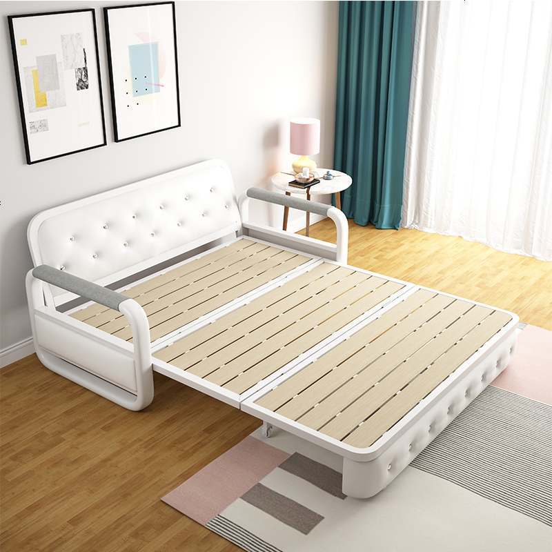 实木可折叠沙发床1.2/1.5米多功能客厅小户型 双人两用可储物沙发