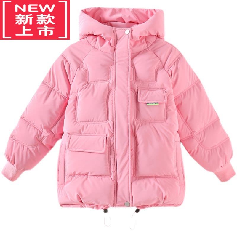可莉允女童冬装棉服2022新款韩版网红儿童加厚羽绒棉衣中大童冬款外套潮图片