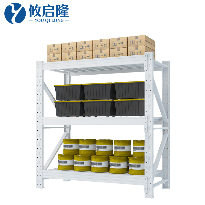 攸启隆灰白货架三层高清大图