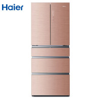 海尔（Haier）BCD-405WDGQU1 405升 多门冰箱 风冷无霜 一级能效 变频 对开门冰箱干湿分储（玫瑰金）