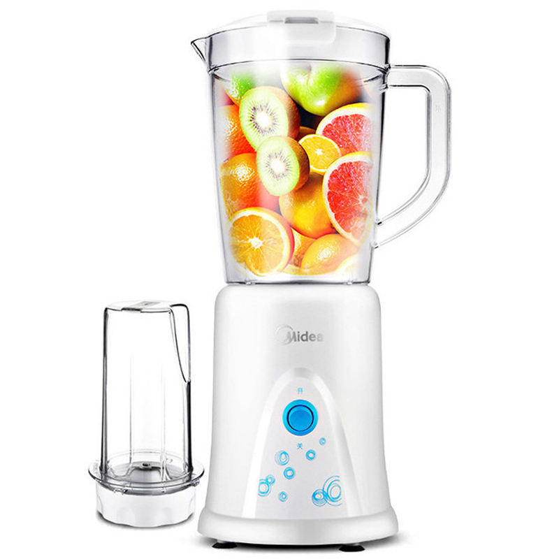 美的midea料理机家用多功能双杯榨汁机可果汁搅拌研磨辅食wbl25b26