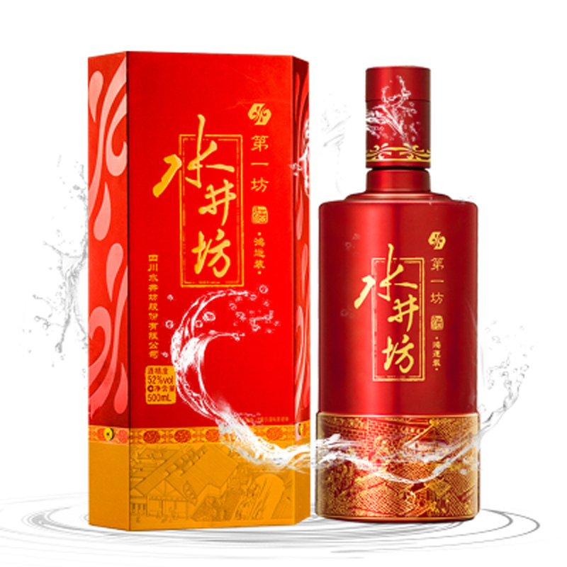 【官方旗舰店】水井坊 鸿运装 52度500mL 浓香型白酒