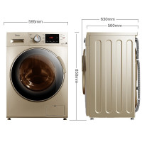 美的（Midea）10公斤 洗烘一体机全自动变频滚筒洗衣机空气 除菌除螨 蒸汽烘干 一级能效