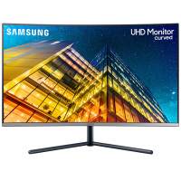三星(SAMSUNG)U32R592CWC 31.5英寸 1500R 4K/UHD高分 窄边框隐线式设计 PS4曲面液晶电脑显示器(HDMI+DP+音频)