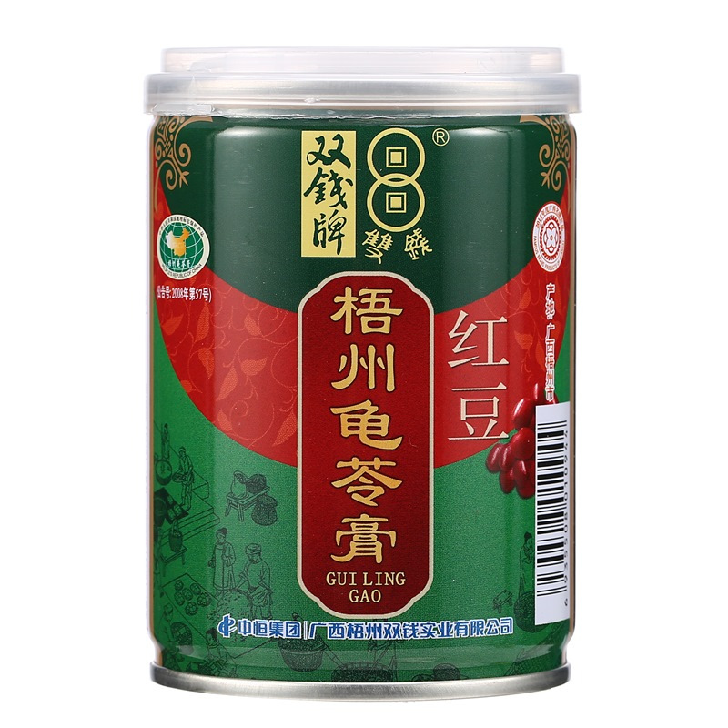 双钱牌 红豆龟苓膏 中华老字号 双钱龟苓膏 250g *12罐 单位:件