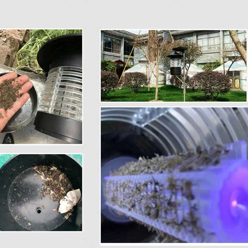 太阳能灭蚊灯户外庭院花园防水室外灯杀虫灭虫家用 三维工匠 灭蚊灯+太阳能板+延长线高清大图