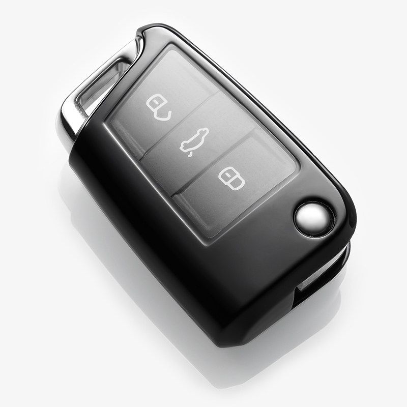 【补贴10%】适用于2018款大众途观L钥匙包高尔夫7嘉旅凌渡途昂汽车钥匙壳套扣汽车钥匙包 TPU大众途观L折叠经典黑单包