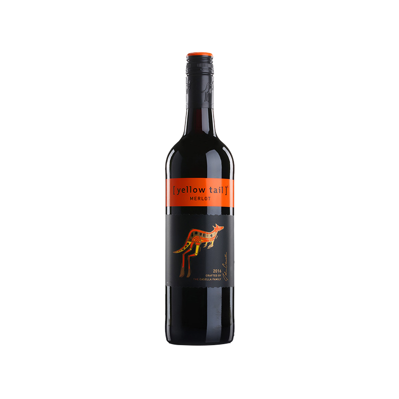 Yellow Tail/黄尾袋鼠 澳洲进口 黄尾袋鼠梅洛红葡萄酒 750ml/瓶