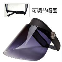 升级松紧带调节-茶紫镜片黑色 遮雨帽女士骑电动车防雨防风帽骑车挡雨帽防护全脸护目男透明面罩