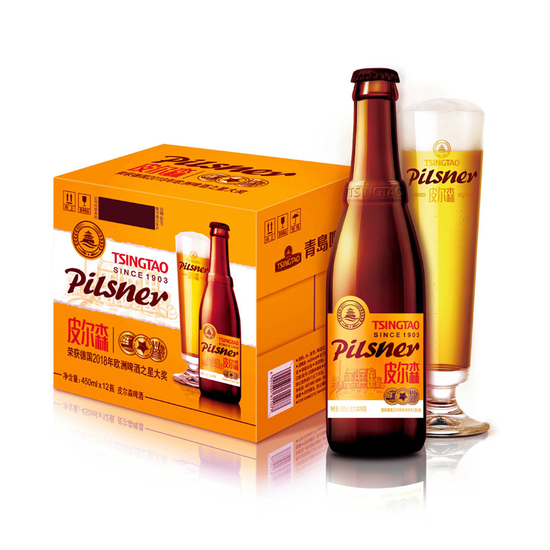 青岛啤酒 皮尔森10.5度450ml*12瓶