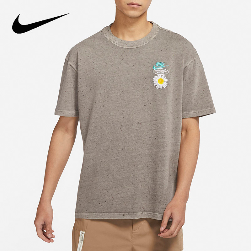 nike耐克短袖男夏季新款运动小雏菊刺绣印花半袖t恤dm6289视频