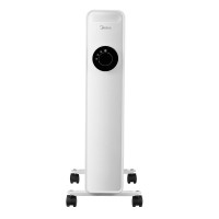 美的(Midea)电热油汀机械式家用电暖器暖气防烫镂空叶片加热节能电烤火炉