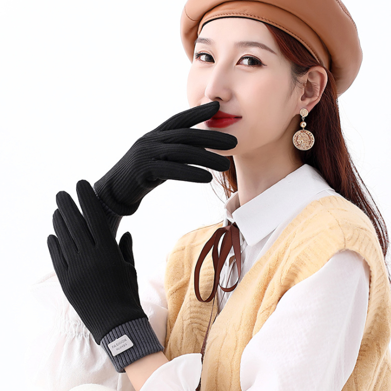 慕熙威尔手套女冬骑车韩版可爱学生触屏加绒保暖秋季户外骑行开车防寒