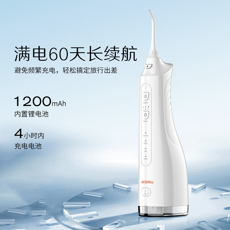 澳得迈(AODMA) 手持立式家用洗牙器便携式全身水洗冲牙器WT-288 白色