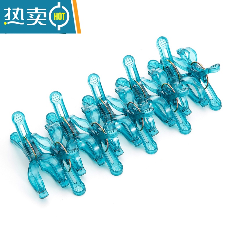 敬平 凉衣服用的夹子大晒衣卡子家用塑料衣夹被子毛巾防风夹 Y型夹10个装高清大图