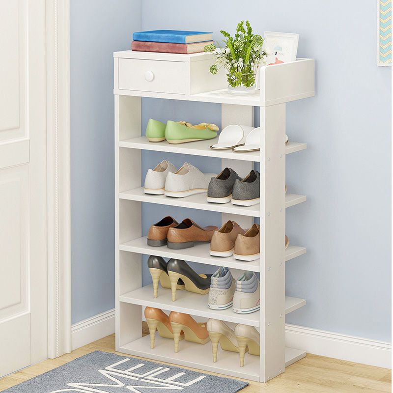 简约鞋架仿实木鞋架简易防尘收纳鞋架子木质鞋架鞋柜定制暖白色新款