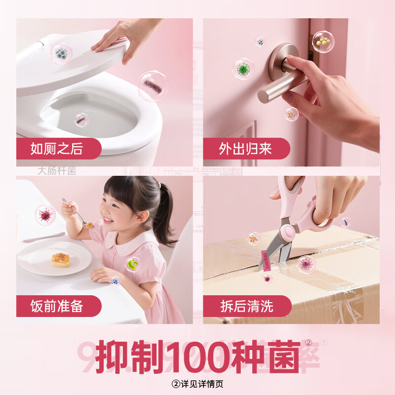 滴露洗手液 有效抑菌99.9% 儿童宝宝全家通用健康清洁洗手液 易冲洗 滋润倍护450g*2瓶高清大图