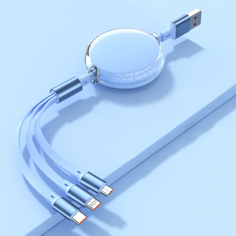 魔元(MOYEEO)水晶一拖三伸缩快充线C03-66W