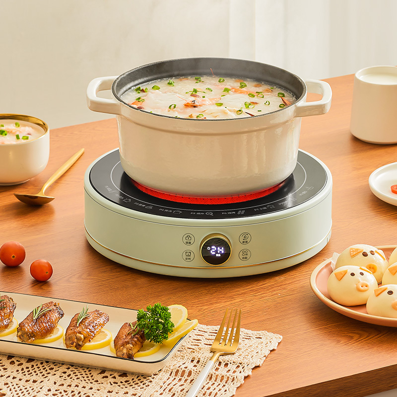 金正(NiNTAUS)电陶炉 白色 升级款家用 电磁炉小型 电磁炉电热茶炉煮茶圆形爆炒大功率 JZTL-22D01