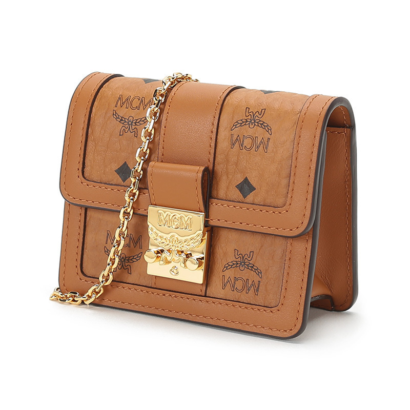 mcm奢侈品女士人造革牛皮革tracy单肩斜挎包卡包mylbsxt01