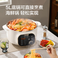 苏泊尔(SUPOR)电炖锅电炖盅一锅五胆4.5L总容量陶瓷内胆上蒸下炖燕窝隔水炖24小时预约2-5人DZ25YC876